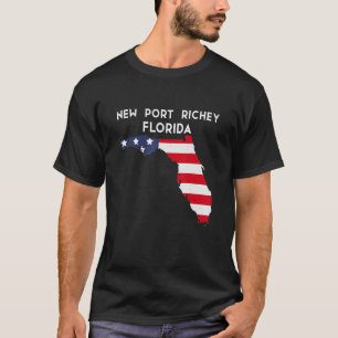 New Port Richey Florida USA State America Travel F T-Shirt