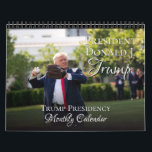 New President Donald J. Trump Photo 2025 Calendar<br><div class="desc">Celebrate the victory win of President Donald J. Trump as America's 45th and 47th President with this beautiful photo calendar, featuring moments from the years of the Trump Presidency. Makes a lovely gift for a Trump supporter or proud Patriot! Features full-colour photos of Donald Trump and First Lady Melania Trump...</div>