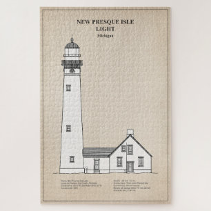 New Presque Isle Lighthouse - Michigan - SBD Jigsaw Puzzle
