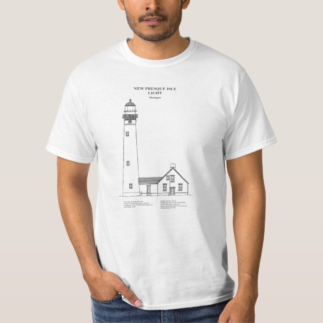 New Presque Isle Lighthouse - Michigan - SBD T-Shirt (Front)