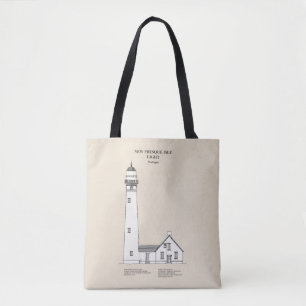 New Presque Isle Lighthouse - Michigan - SBD Tote Bag
