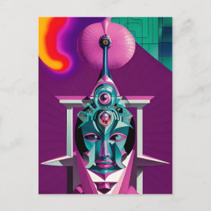 New Priests in the Church of Robotology Sci-Fi Art Postcard