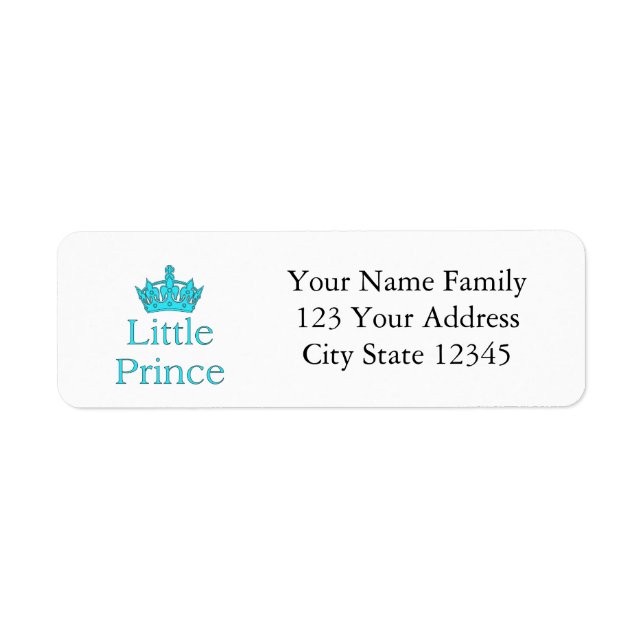 New Prince - a royal baby! Return Address Label (Front)