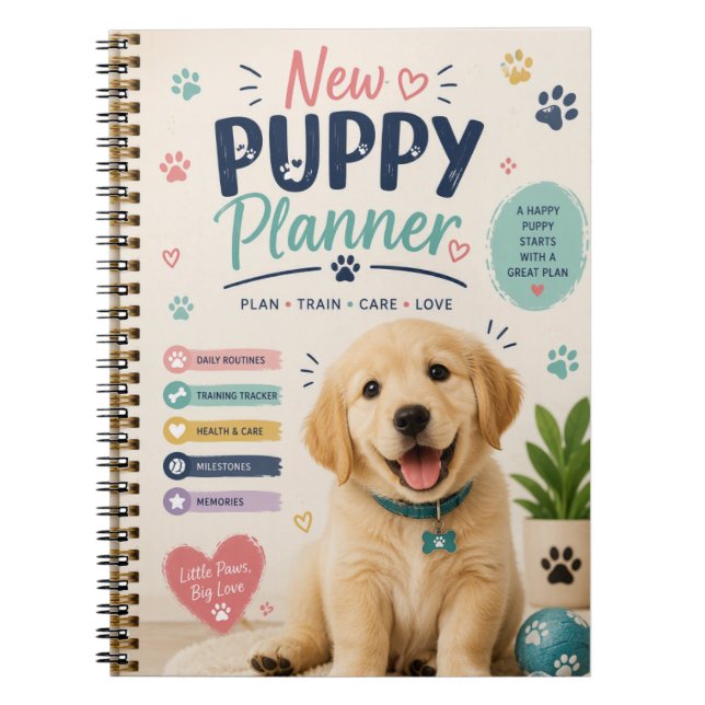 New Puppy Planner Notebook (Front)