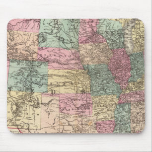 New rail road map of the United States Mouse Pad