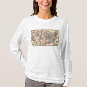 New rail road map of the United States T-Shirt