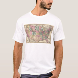 New rail road map of the United States T-Shirt