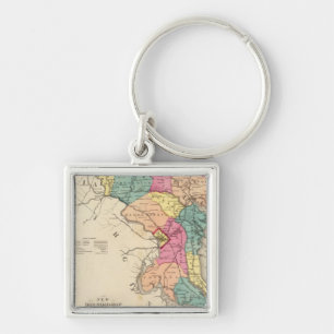 New railroad map of the states of Maryland Key Ring