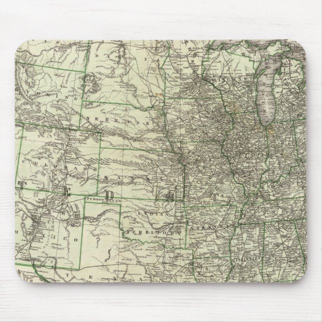 New railroad map of the United States 2 Mouse Pad (Front)