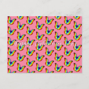 New Rainbow Happy Valentine's Day Hearts Postcard