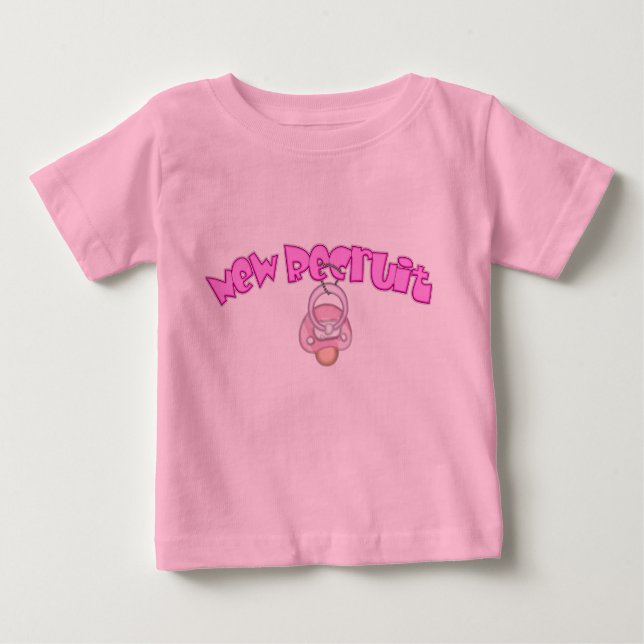 New Recruit (pink) Baby T-Shirt (Front)