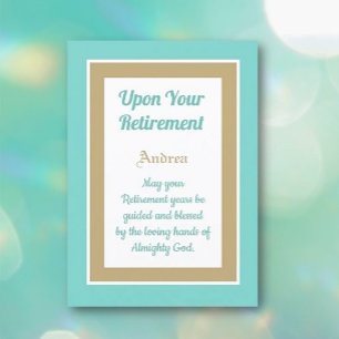 New!  Retirement blessings card