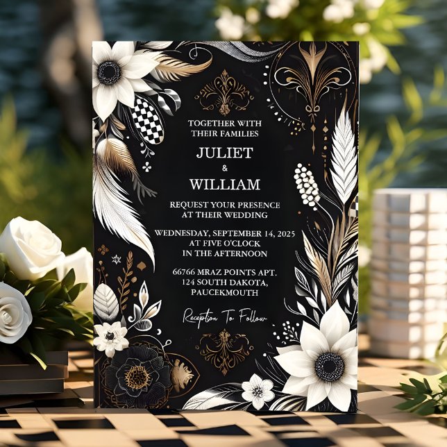 New Retro Boho Studio Creative Illustrated Wedding Invitation (Creator Uploaded)