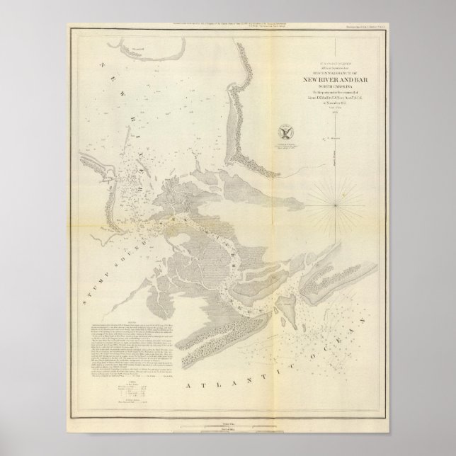 New River & Bar, NC Poster (Front)