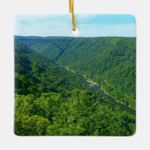 New River Gorge Bridge I Ceramic Ornament