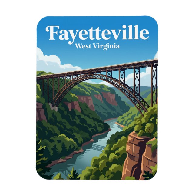 New River Gorge Bridge USA Magnet (Vertical)