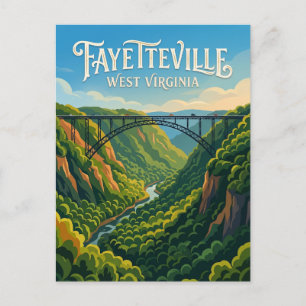 New River Gorge Bridge USA Postcard