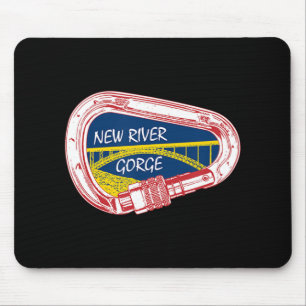New River Gorge Climbing Carabiner  Mouse Pad