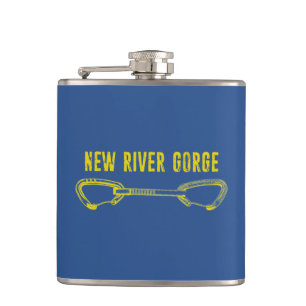 New River Gorge Climbing Quickdraw Hip Flask