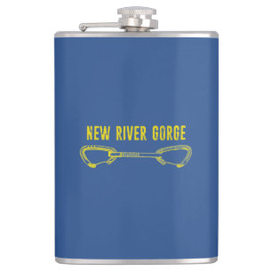 New River Gorge Climbing Quickdraw Hip Flask