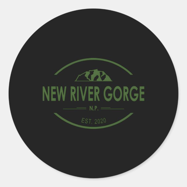 New River Gorge National Park Classic Round Sticker (Front)