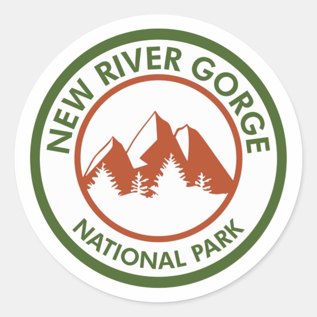 New River Gorge National Park Classic Round Sticker (Front)