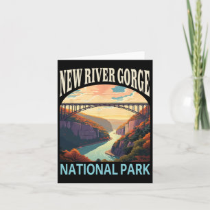New River Gorge National Park Hiking Camping Trip Card