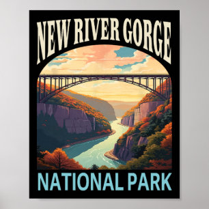 New River Gorge National Park Hiking Camping Trip Poster