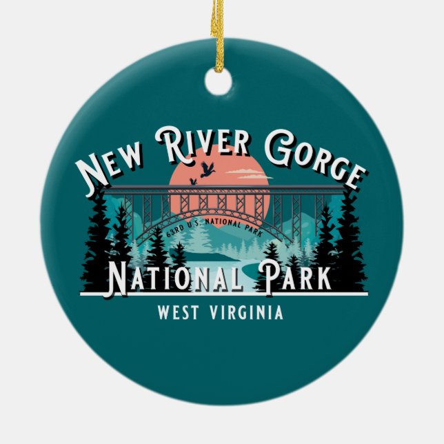 NEW RIVER GORGE NATIONAL PARK HOLIDAY ORNAMENT (Back)