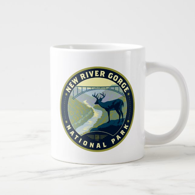 New River Gorge National Park Large Coffee Mug (Right)