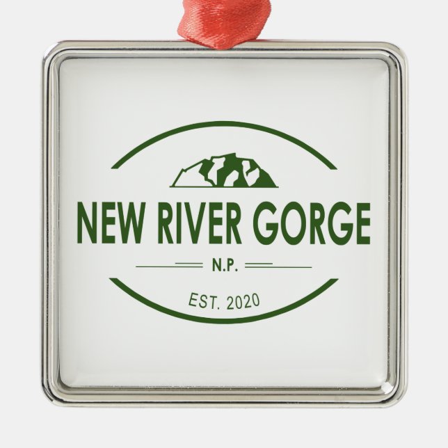 New River Gorge National Park Metal Ornament (Front)