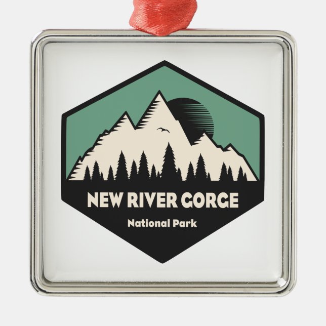 New River Gorge National Park Metal Ornament (Front)