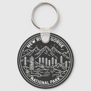 New River Gorge National Park Monoline  Key Ring