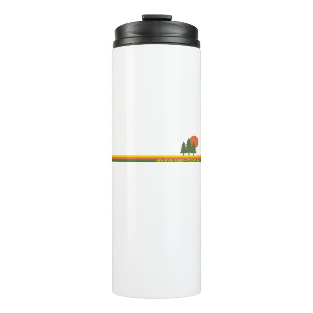 New River Gorge National Park Pine Trees Sun Thermal Tumbler (Front)