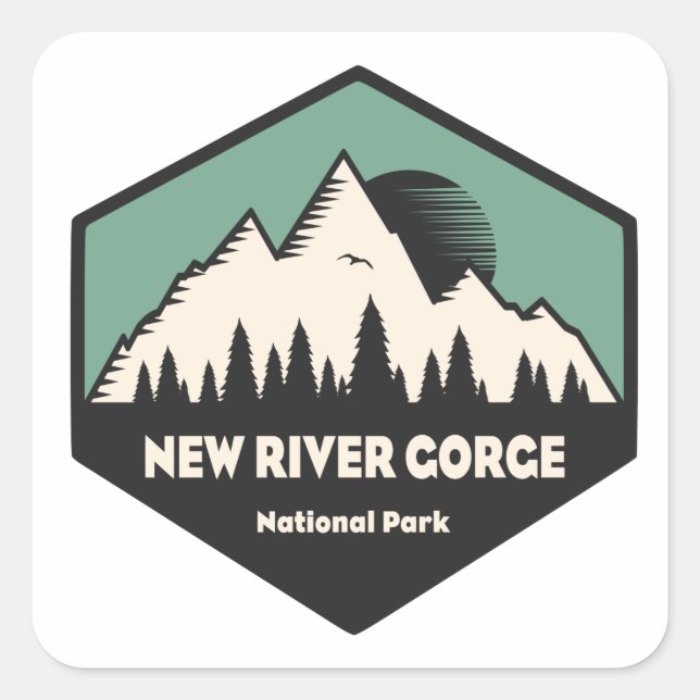 New River Gorge National Park Square Sticker (Front)