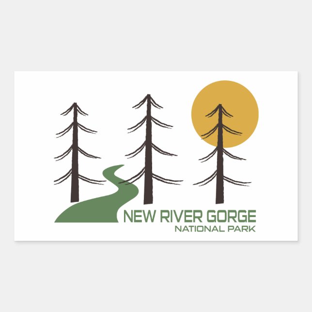 New River Gorge National Park Trail Rectangular Sticker (Front)
