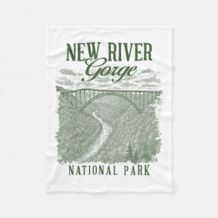 New River Gorge National Park Travelling Nature Ex Fleece Blanket