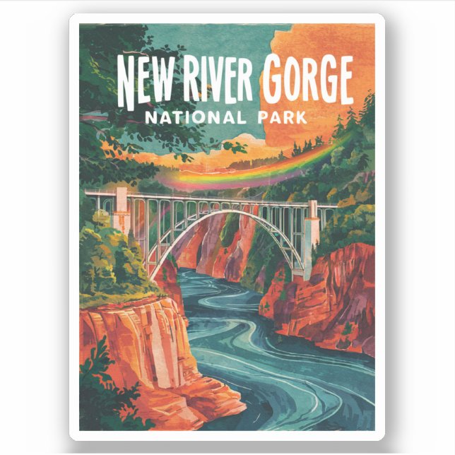 New River Gorge National Park Watercolor Design (Front)
