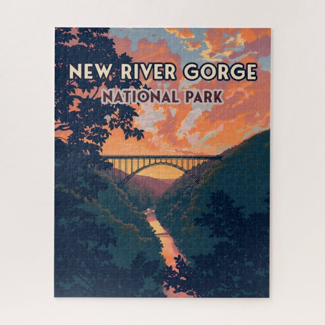 New River Gorge National Park West Virginia Bridge Jigsaw Puzzle (Vertical)
