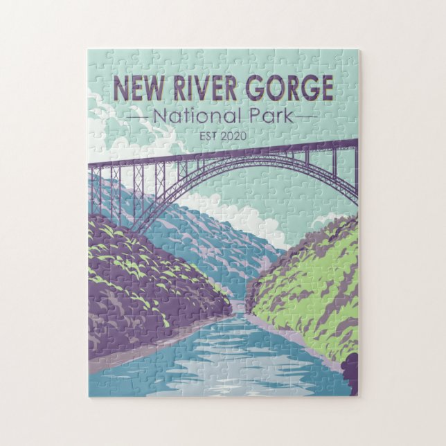 New River Gorge National Park West Virginia Bridge Jigsaw Puzzle (Vertical)