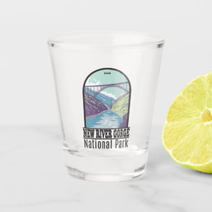 New River Gorge National Park West Virginia Bridge Shot Glass