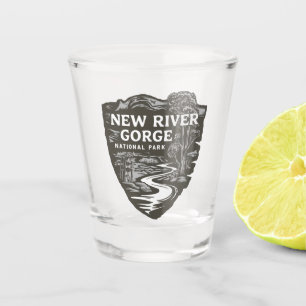 New River Gorge National Park West Virginia Emblem Shot Glass
