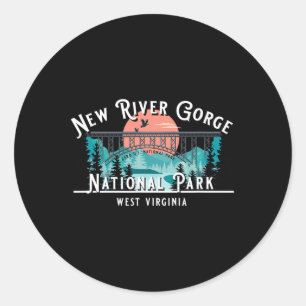 New River Gorge National Park West Virginia Usa So Classic Round Sticker