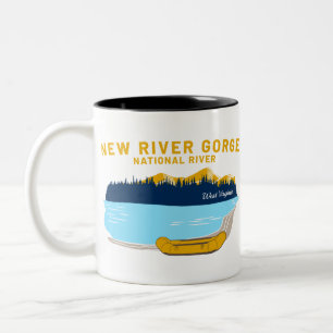 New River Gorge Rafting Two-Tone Coffee Mug