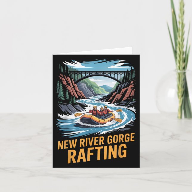 New River Gorge Rafting Whitewater Kayak Outdoor W Card (Front)