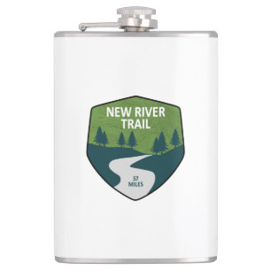 New River Trail Hip Flask