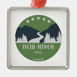 New River Trail Metal Ornament