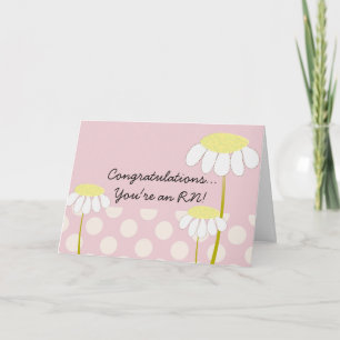New RN Registered Nurse Congratulations Daisies Card