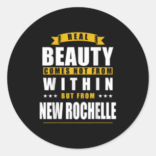 New Rochelle - Funny D City Gift  Classic Round Sticker