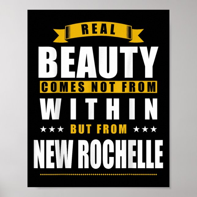 New Rochelle - Funny D City Gift  Poster (Front)